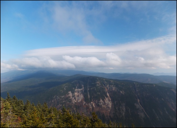 Lenticular clouds and Webster Cliff